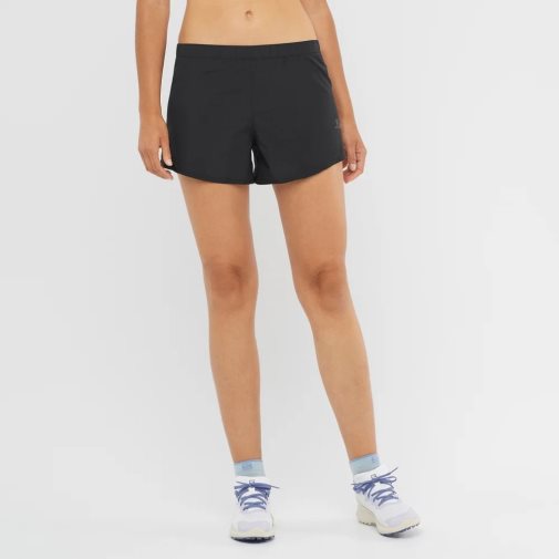 Black Salomon Cross Rebel 4'' Women's Running Shorts | IE HD1589